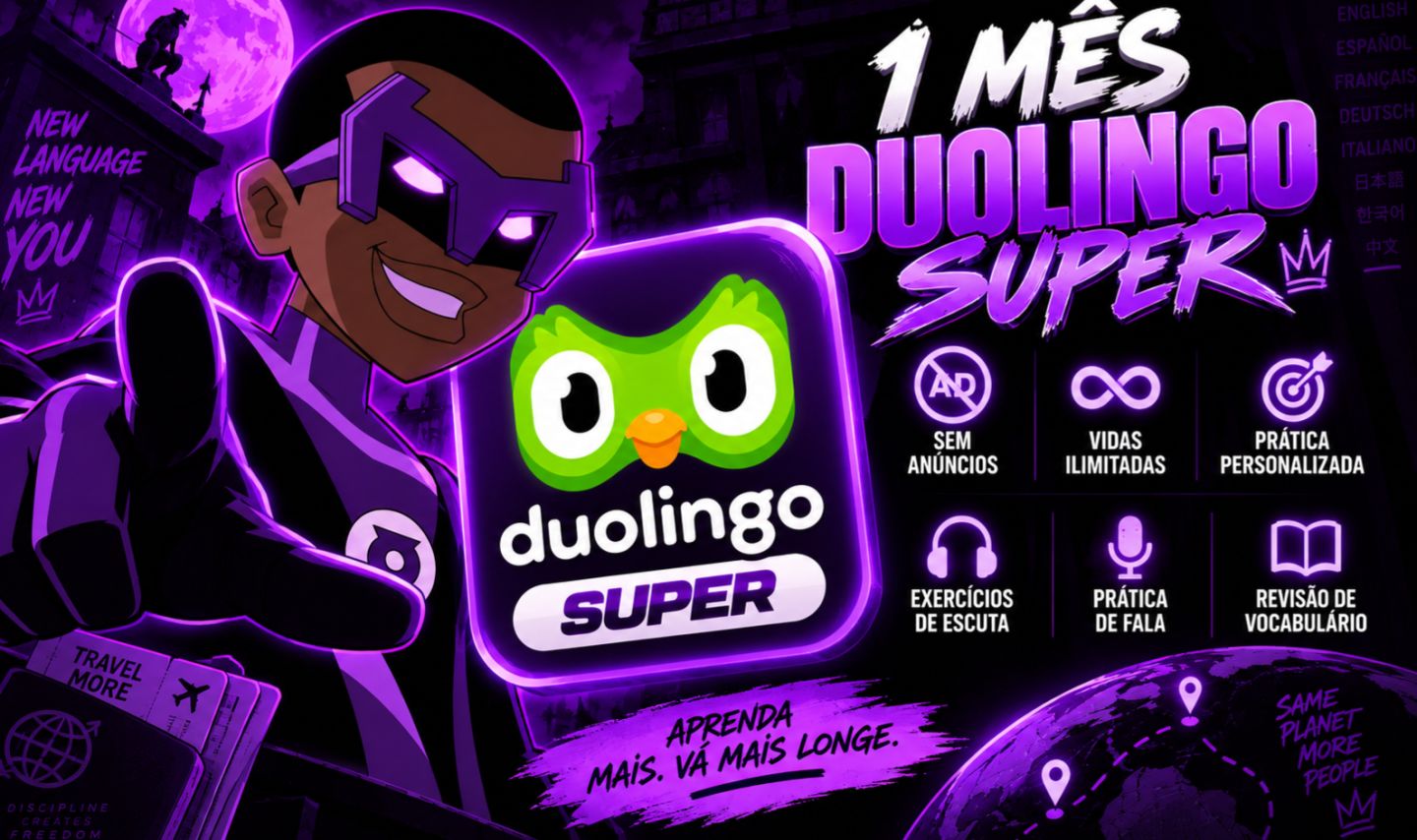 DUOLINGO SUPER | 1 MÊS | ATIVAÇÃO NA SUA CONTA