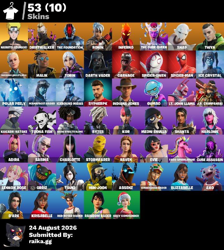 [53 SKINS] Naruto | Driftwalker | The Foundation | Ronin | Inferno | Rei do Gelo
