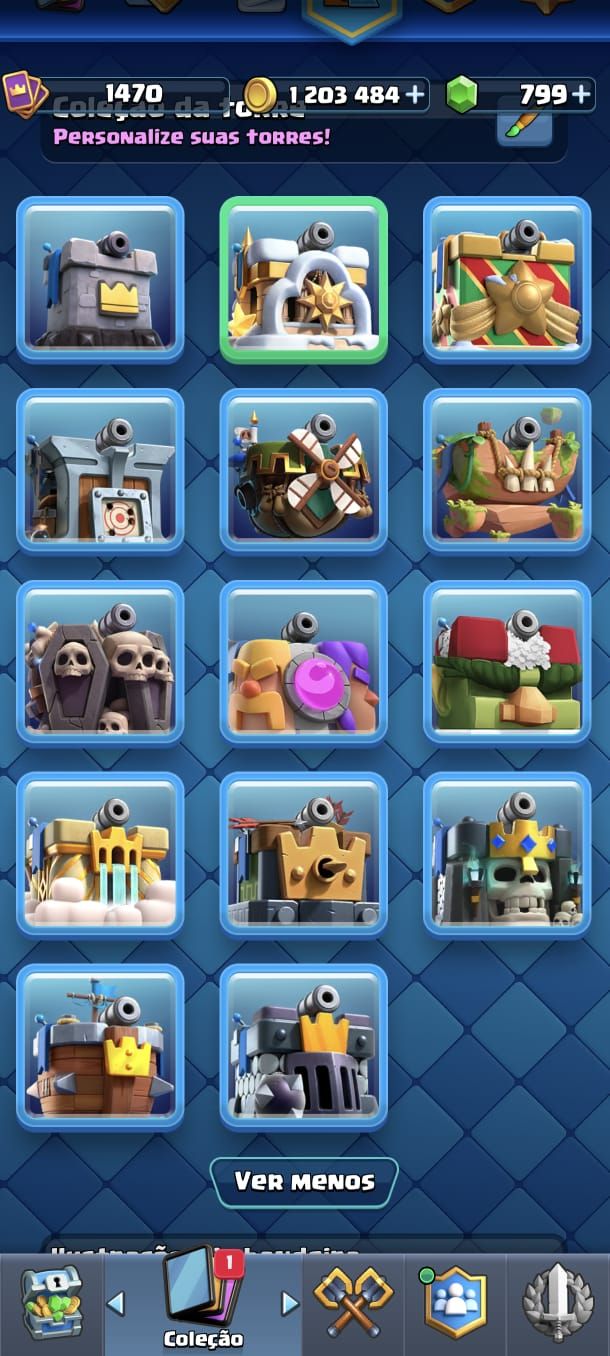 Conta Clash Royale com cartas nível max, evoluções e heróis.
