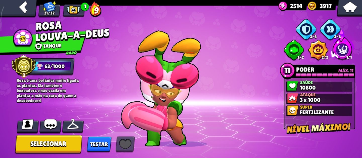 CONTA BRAWL STARS | ROSA TOP 2 BR | 7 PRESTÍGIOS 3 + 9 PRESTÍGIOS 2 | MESTRE