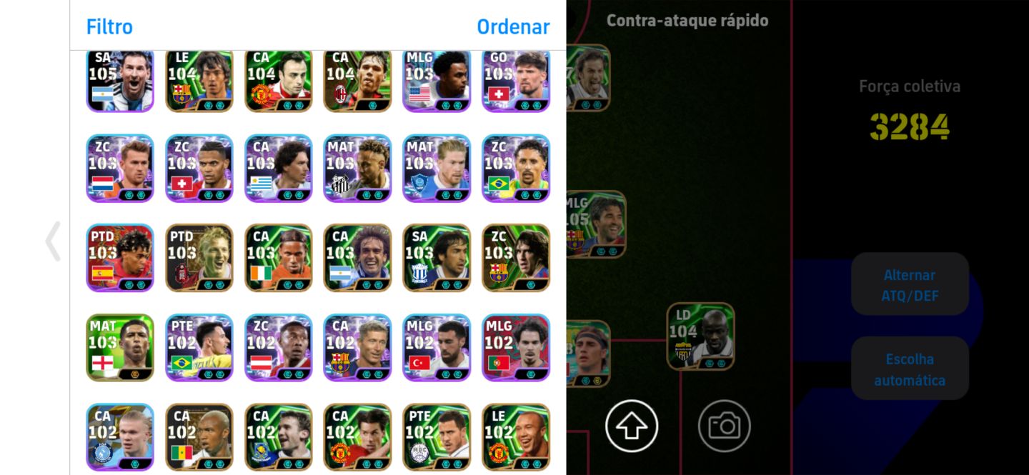 Conta efootball com o Super Messi e varios épicos