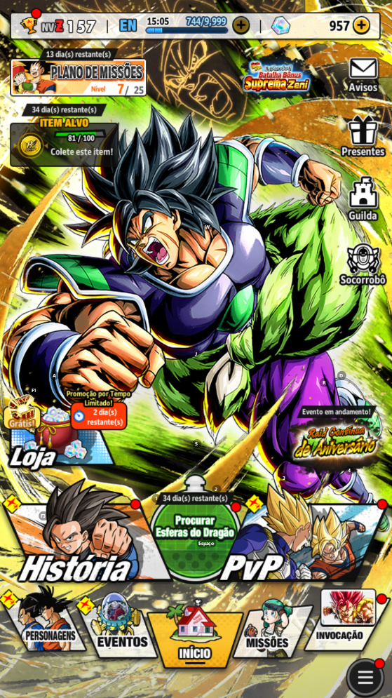 DRAGON BALL LEGENDS LR BROLY, LR GOHAN/TRUNKS BANERS DO ANIVERSARIO
