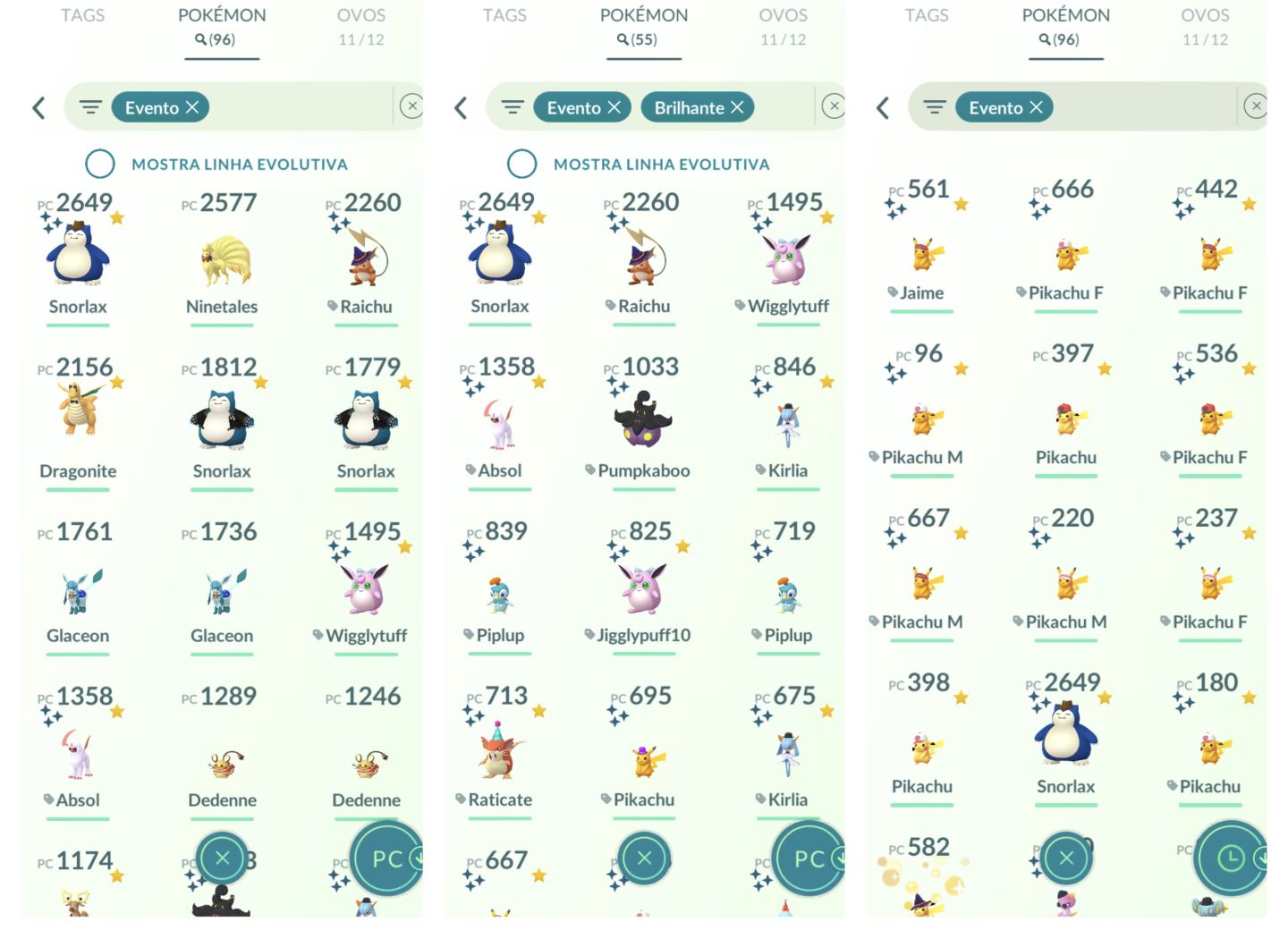 Conta LV71 com XP para o LV80 - Shundo Asas da alvorada, Victini 100% e mais