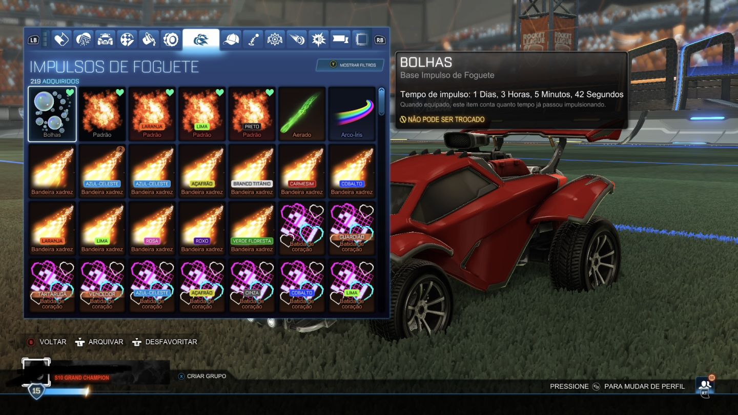 CONTA ROCKET LEAGUE TAGS GC E TURBINADA DE ITENS RAROS, OPORTUNIDADE PREÇO BOM!