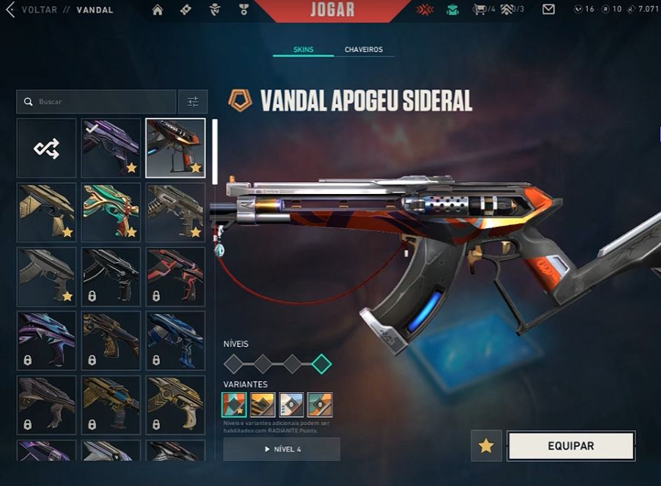 CONTA VALORANT PLAT 1 VARIAS SKINS BOAS