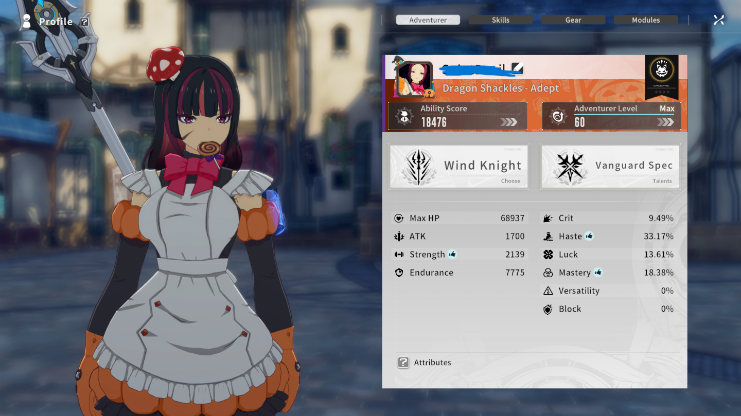 Conta Blue Protocol Star Resonance 18k de Ability Score, cosmeticos pagos, lv60
