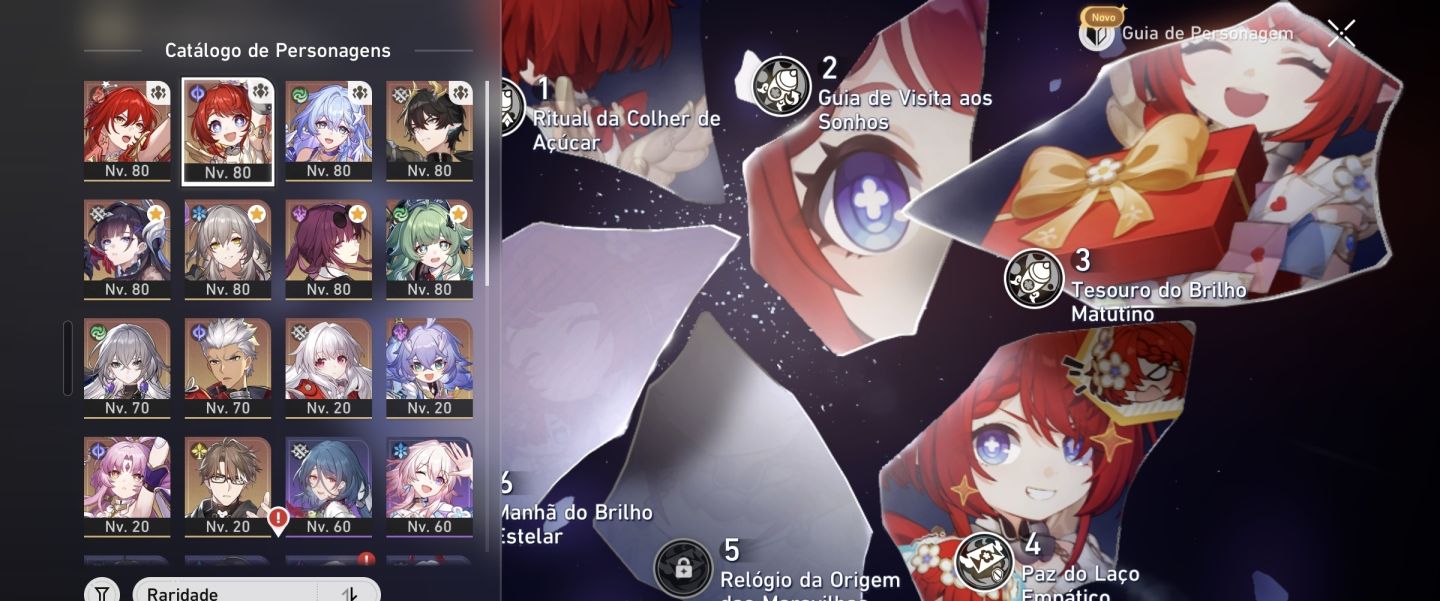 Contas variadas - Honkai Star Rail