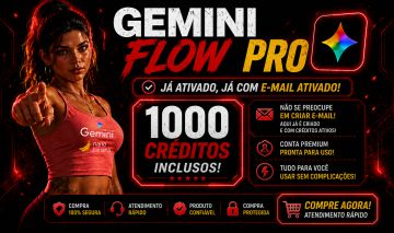 FLOW COM EMAIL ATIVADO- Gemini 3 PRO Flow - 1K Créditos PRIVADOS