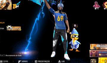 Conta de free fire gemada com angelical azul