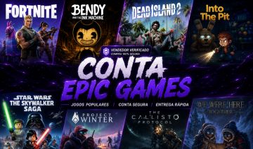 CONTA DA EPIC GAMES COM 105 JOGOS E VARIOS SKINS DO FORTNITE | FULL ACESSO |