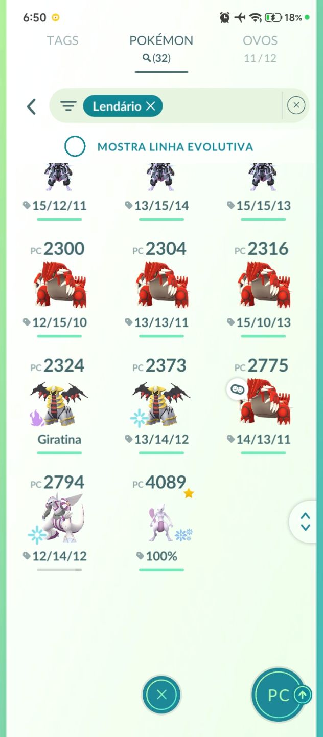 Conta Pokémon Go, Nível 42, 31 lendários, 22 shinys com Pikachu cosmog shiny