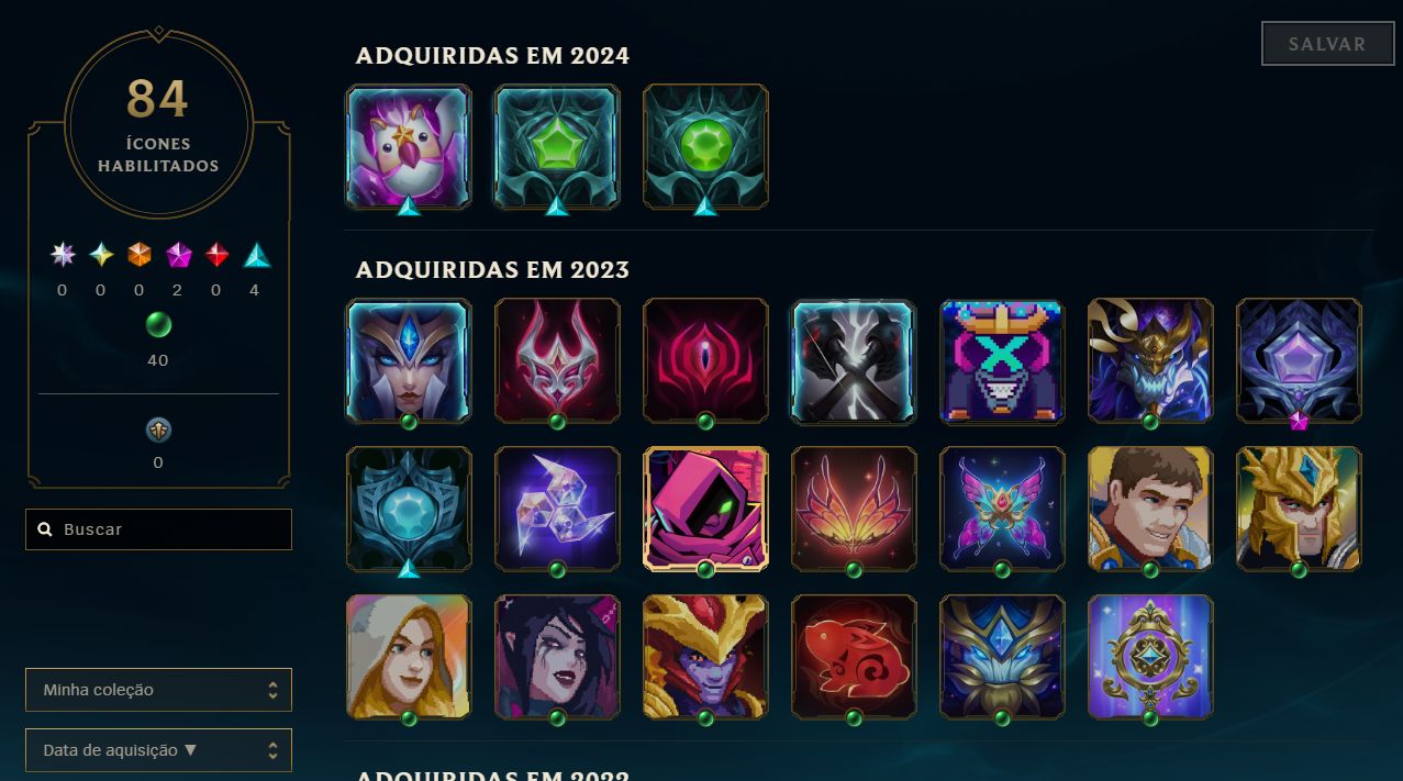 CONTA MAIN ADC MMR ESMERALDA SEM RANK ESSA SEASON