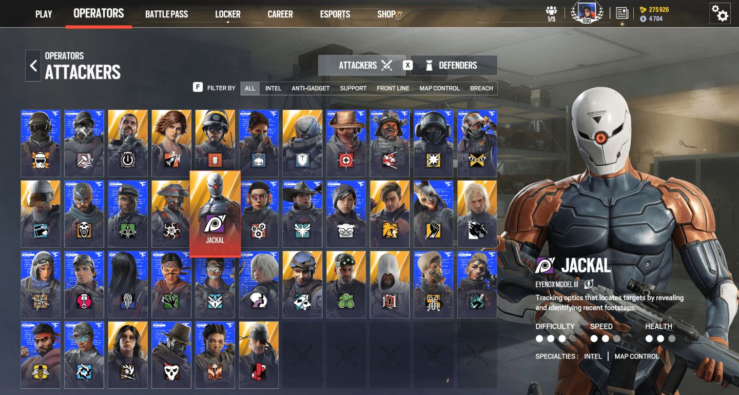 Conta R6 Level 690 / Ubisoft Level 104 + Créditos e Skins