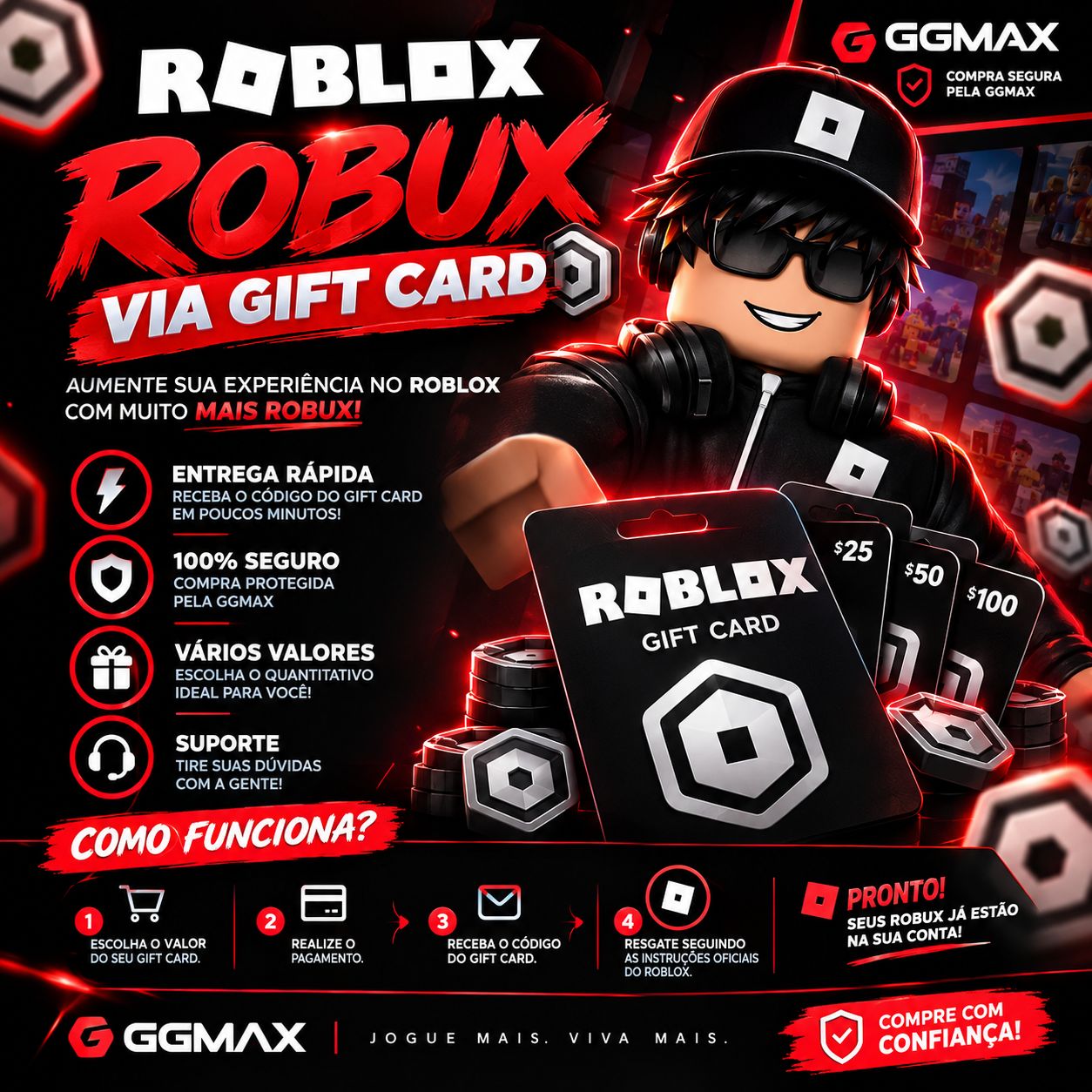 ROBLOX ROBUX VIA GIFT CARD | ENTREGA DIGITAL