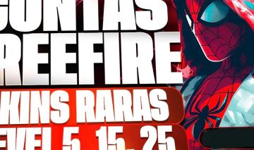 CONTAS FREE FIRE LEVEL 3, 5, 15, 20, 25 + SKINS + DIAMANTES