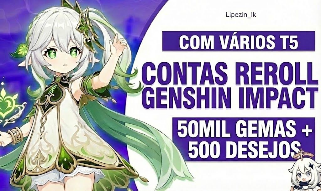 CONTAS REROLL GENSHIN IMPACT [MEGA PROMO]