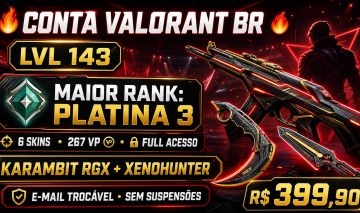VALORANT LVL 143 | KARAMBIT RGX + XENOHUNTER | 4 VANDALS | P3