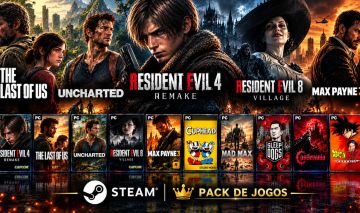 Resident Evil 4e8+Uncharted 4 E 5+The Last of Us I PACK DE [10 JOGOS DESCRIÇÃO ]