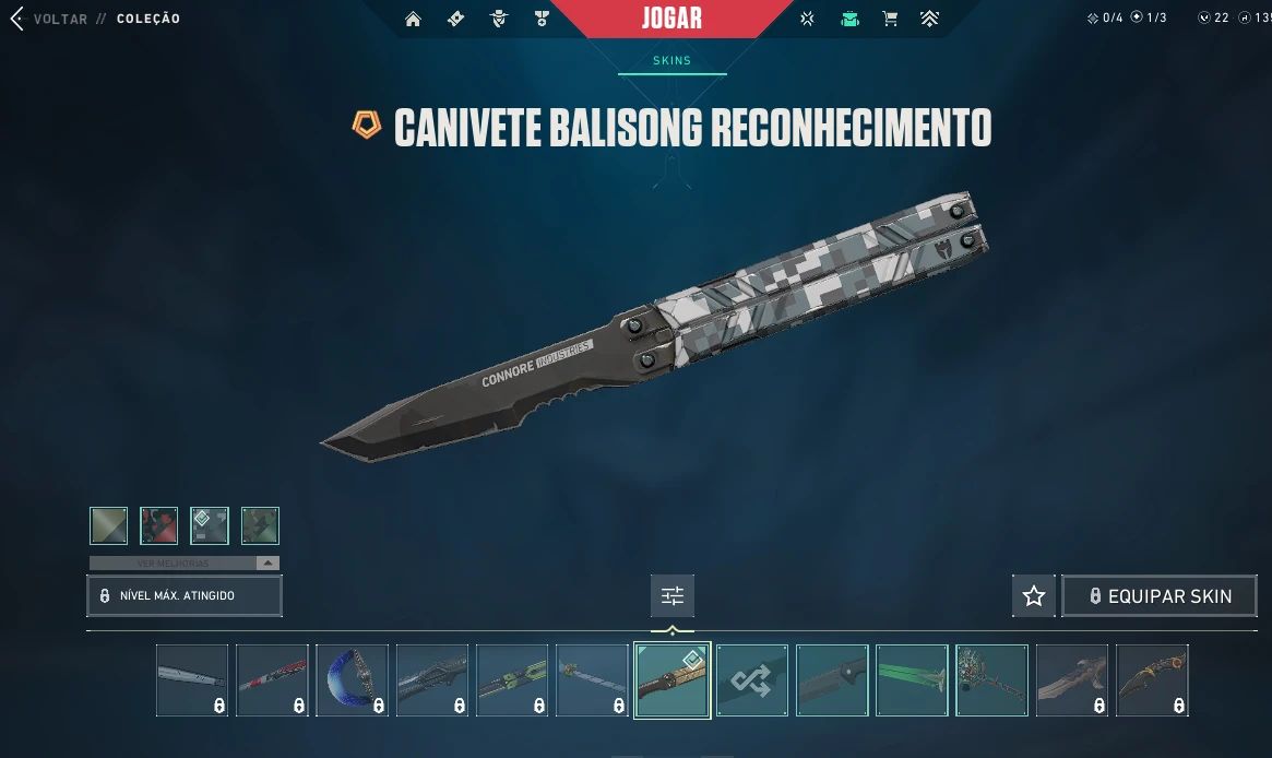 Conta de Valorant com faca e varias skins