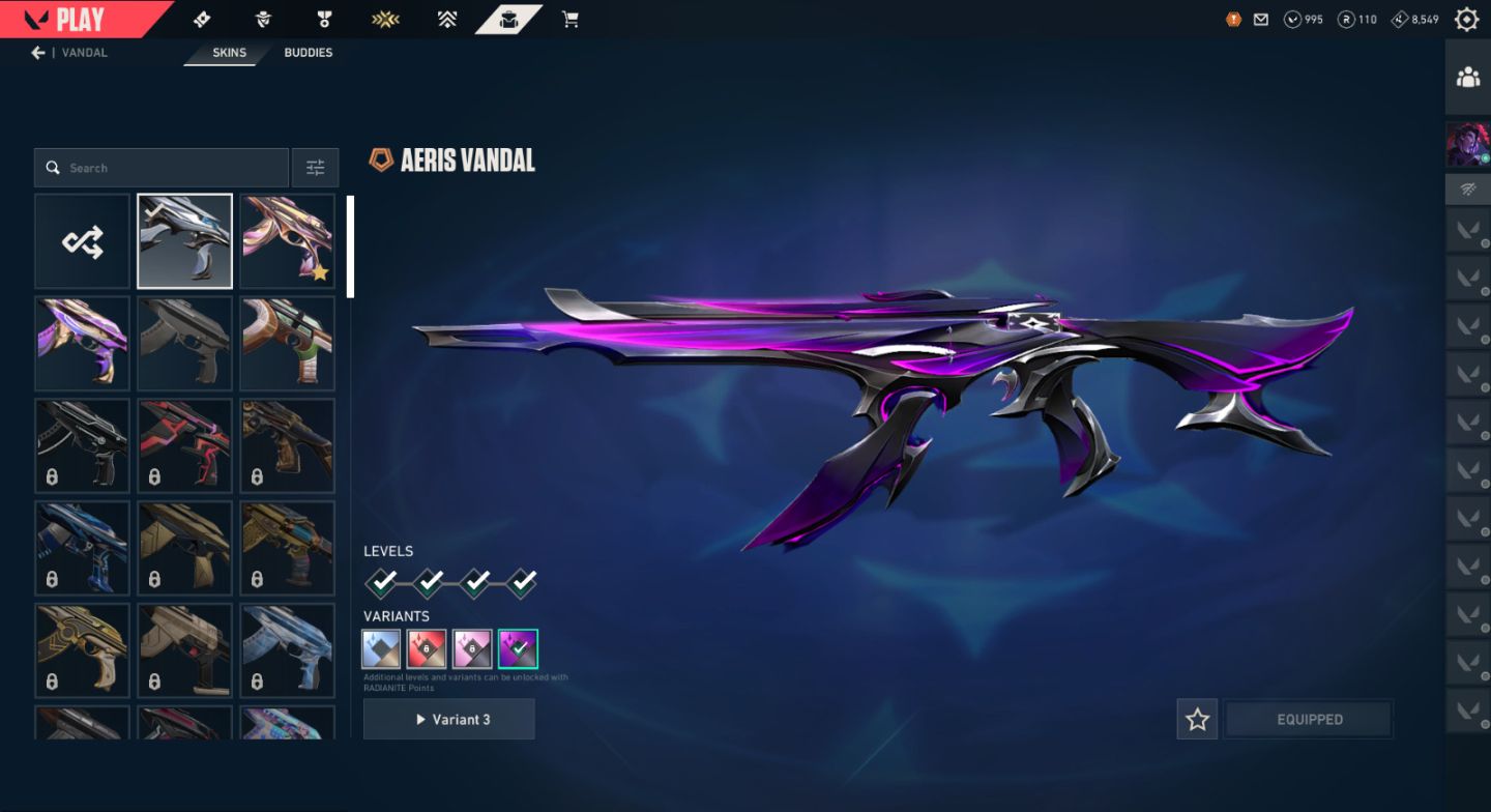 Conta de Valorant com bundles Ayakashi e Aeris