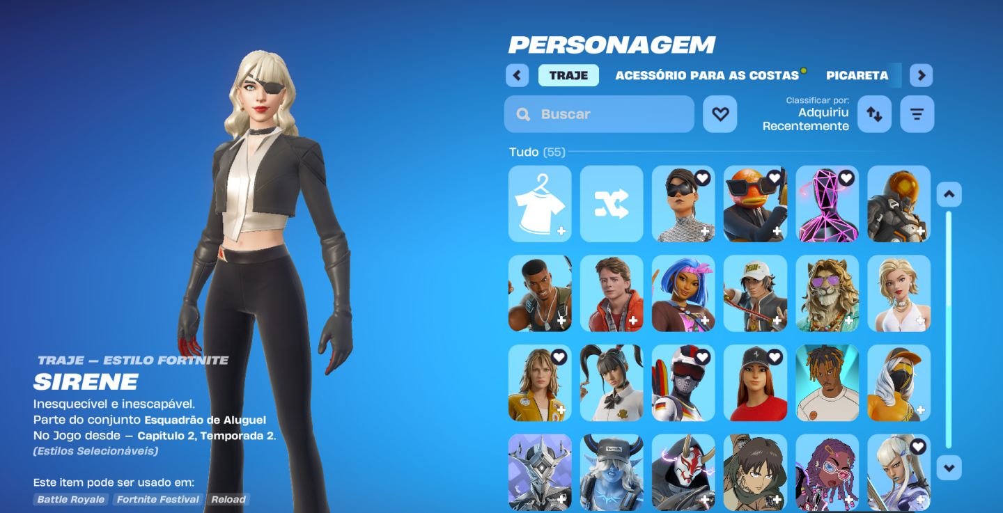 CONTA FORTNITE TRYHARD | Aura, Kor, Picareta Pé de Cabra | 55 Skins + 114 Pic
