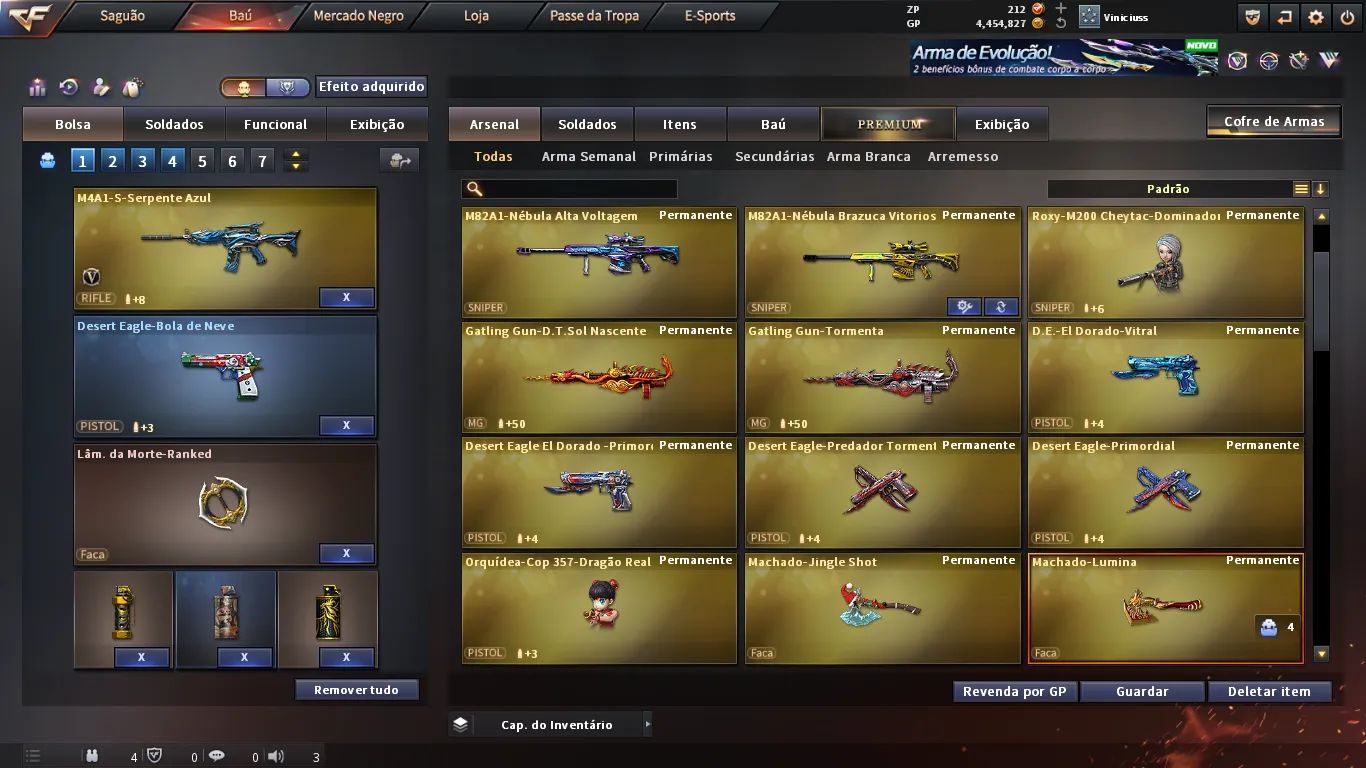 CONTA DE CROSSFIRE 5 ESTRELAS 13 VIPS MUITAS M.N.S ANTIGA