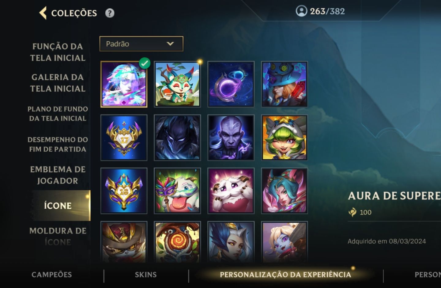 Conta main ADC com mais de 11k em skins
