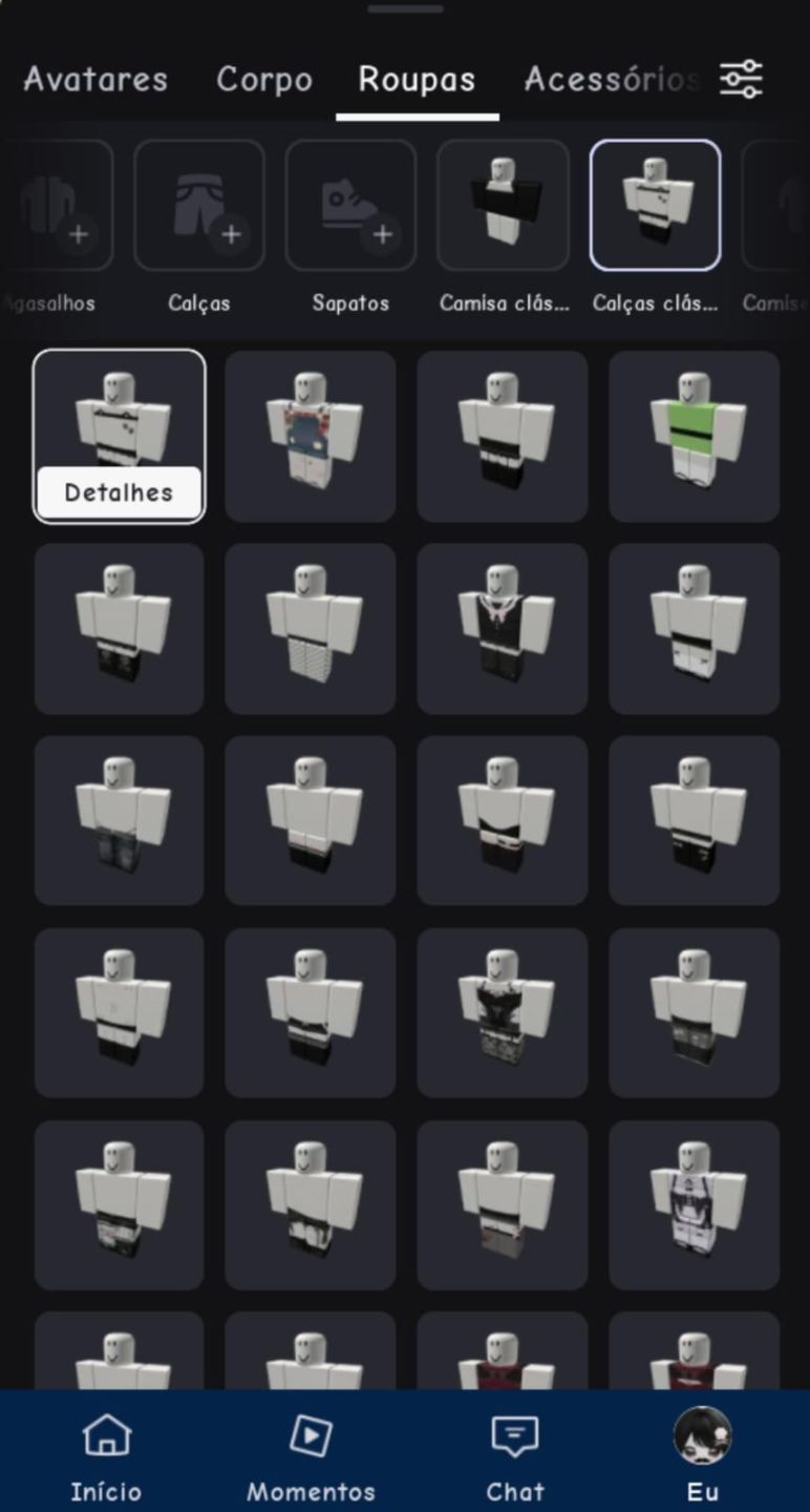 CONTA FEMININA ROBLOX