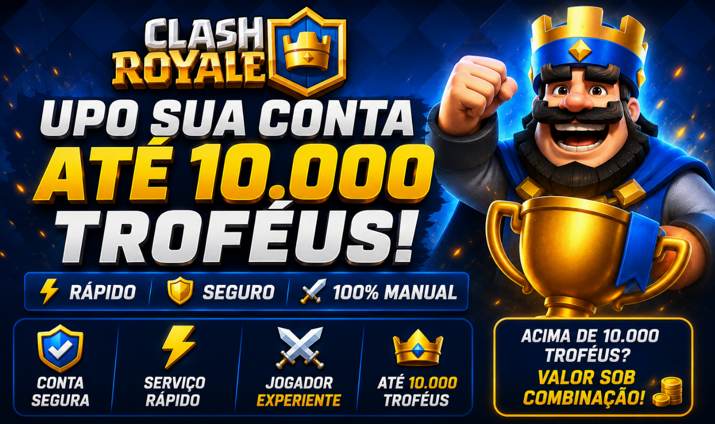 CLASH ROYALE | SUBO / UPO CONTAS RAPIDAMENTE (100% SEGURO) ATE OS 10K