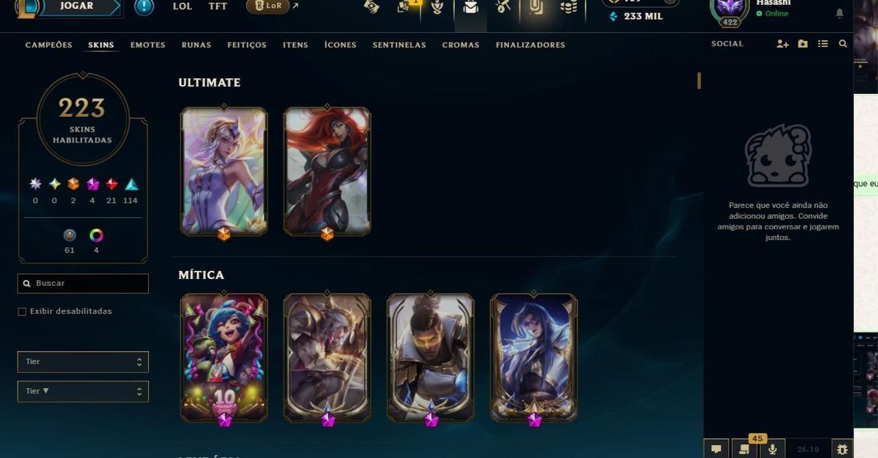 VENDE SE MINHA CONTA DE LOL
