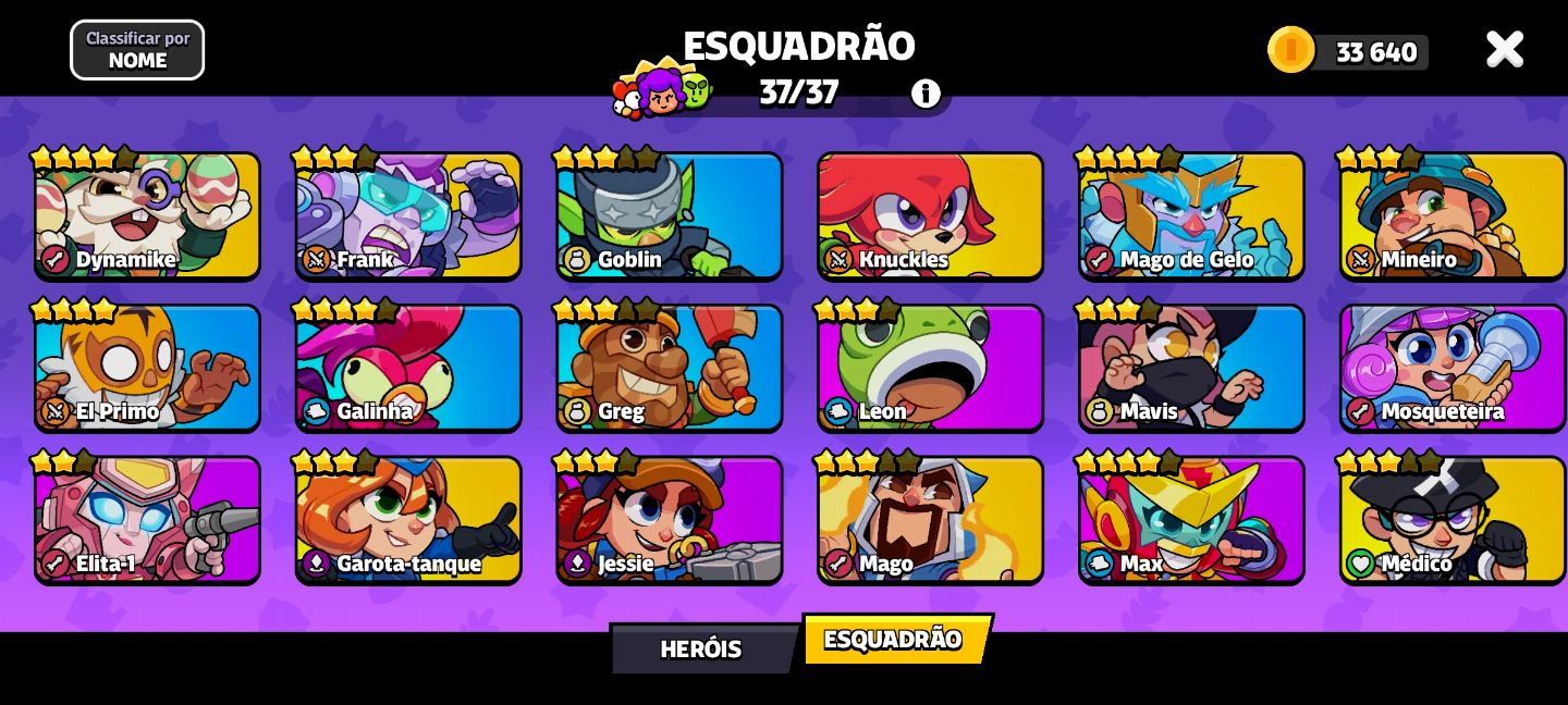 CONTA SQUAD BUSTERS À VENDA ALTA PROGRESSÃO