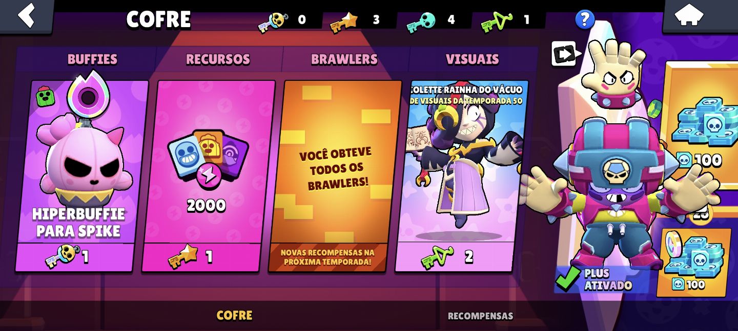 Conta de brawl stars criada desde 2018 com todos os bralwers até o momento