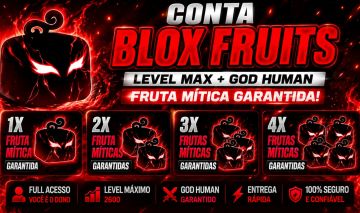 CONTAS BLOX FRUITS | GODHUMAN + MAX + FRUTA MÍTICA GARANTIDA | ENTREGA RAPIDA