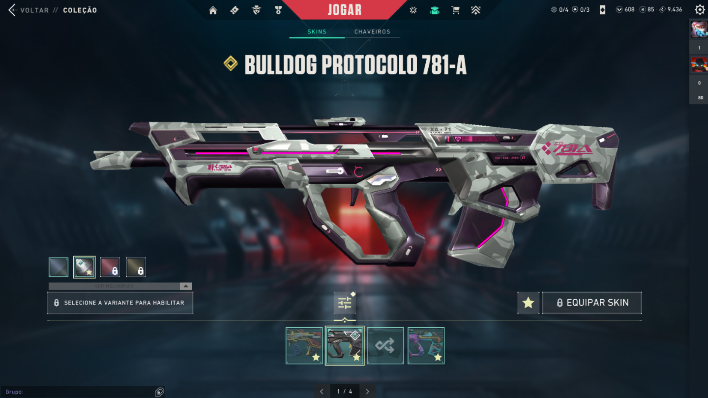Conta de Valorant, investido R$6050,30 em skins