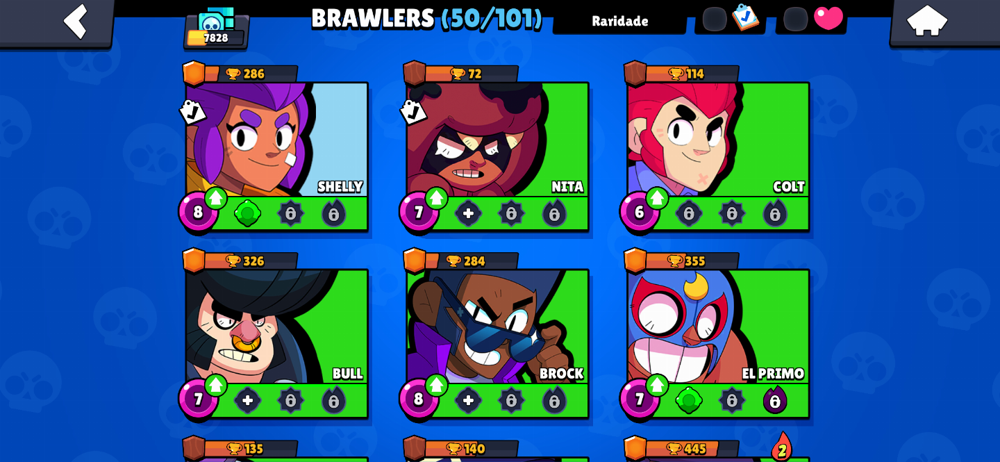 CONTA BRAWL STARS 7828 TROFÉUS