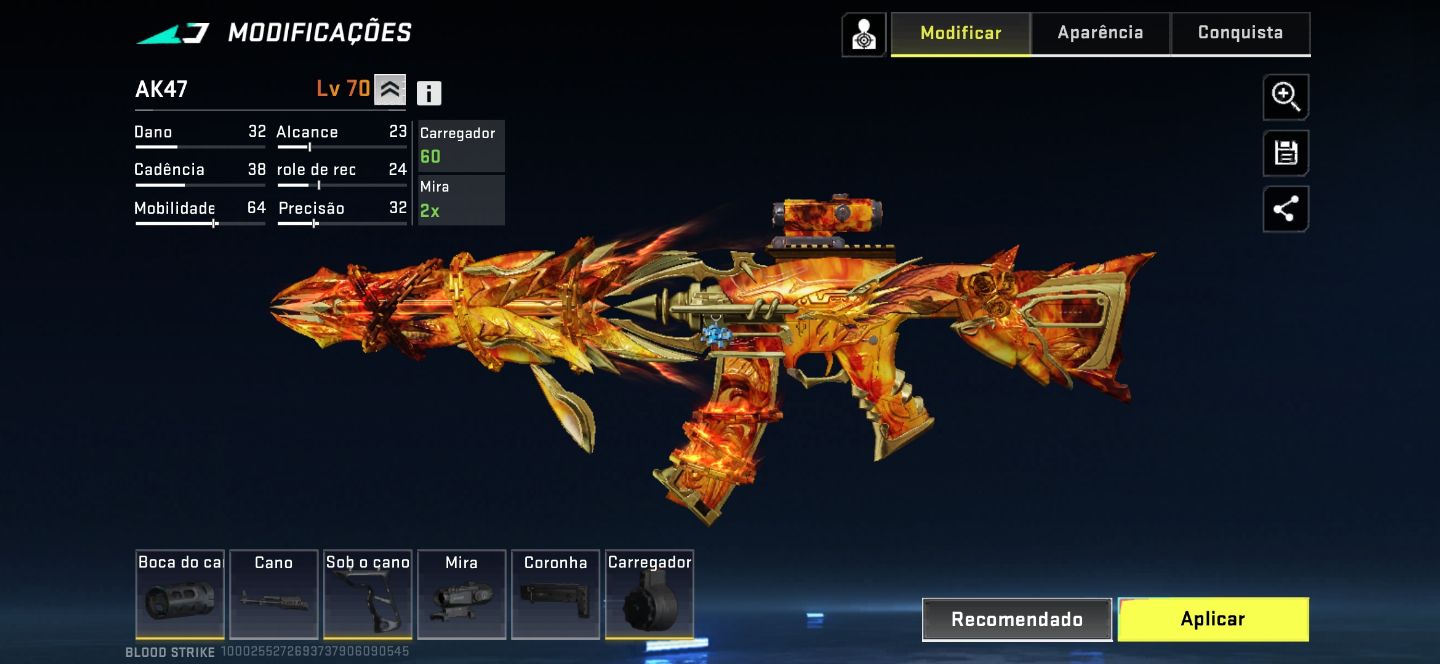 Conta Blood Strike . Muitas skins ultra, lendárias e colab. Com cartão renome.