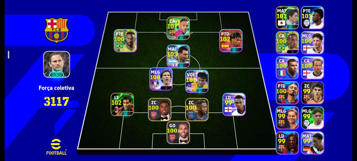 Conta efootball iniciante