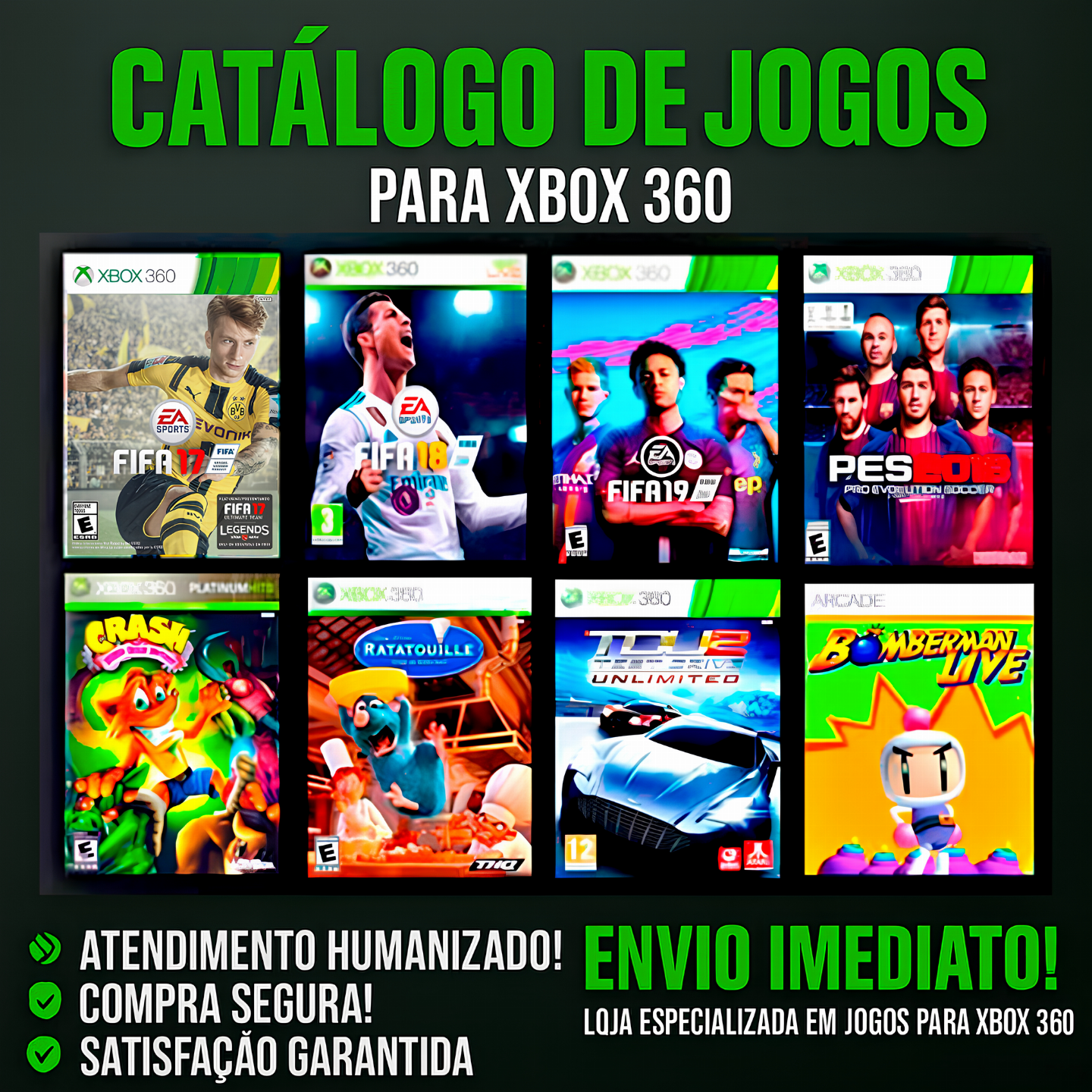 Xbox 360 Mídia Digital Compre 2 Jogo e Leve 3! (Conta Original) Melhores Combos