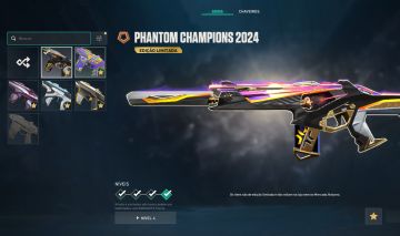 CONTA VALORANT COM PHANTOM CHAMPIONS 2024