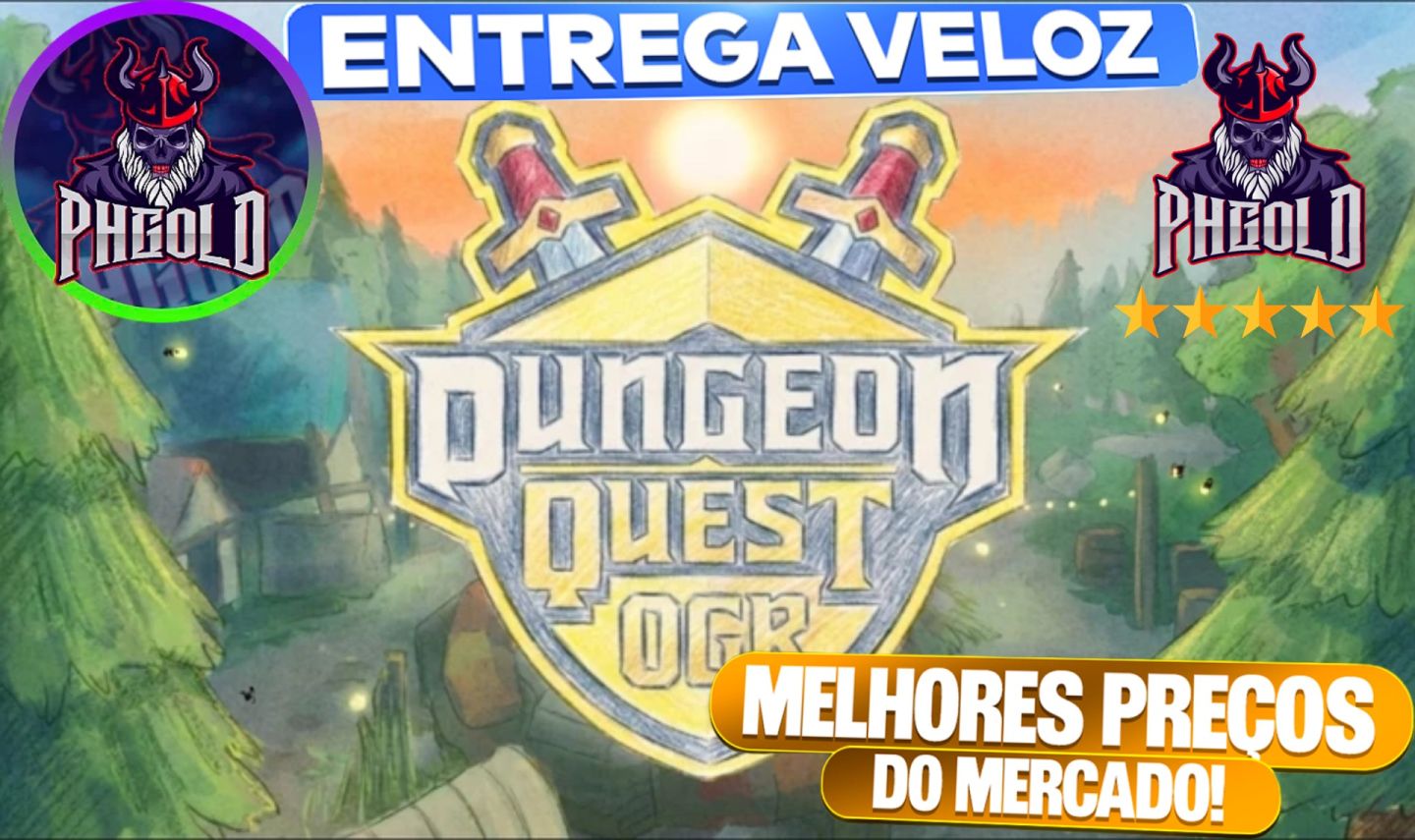 DUNGEON QUEST REBORN | GOLD E ITENS | MELHOR PREÇO E ATENDIMENTO DO MERCADO |