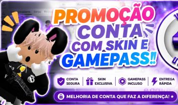 PROMOÇÃO - CONTA com SKINS e GAMEPASS de BROKHAVEM!!!