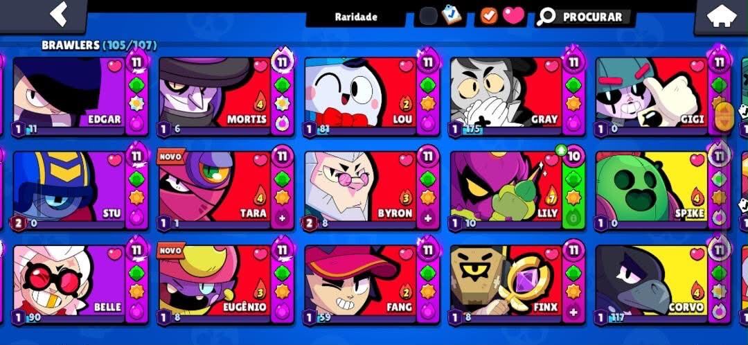 Conta Brawl Stars 59K - 105/107 - 40 Prest - Full P11