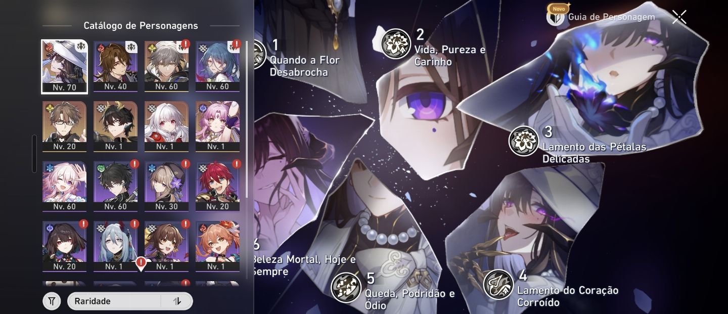 Contas variadas - Honkai Star Rail