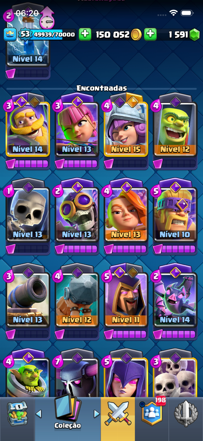 CONTA DE CLASH ROYALE UPADA E ANTIGA