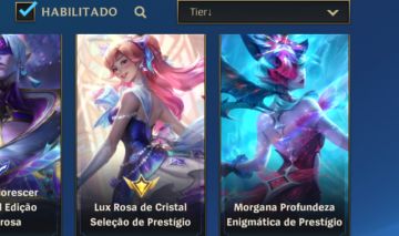 Conta de wild rift prestígio Lux e Morgana