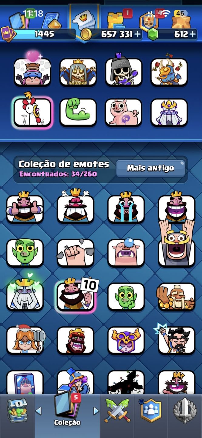 CLASH ROYALE | 8.157 TROFÉUS | 122/123 CARTAS | MESTRE I | 612 GEMAS