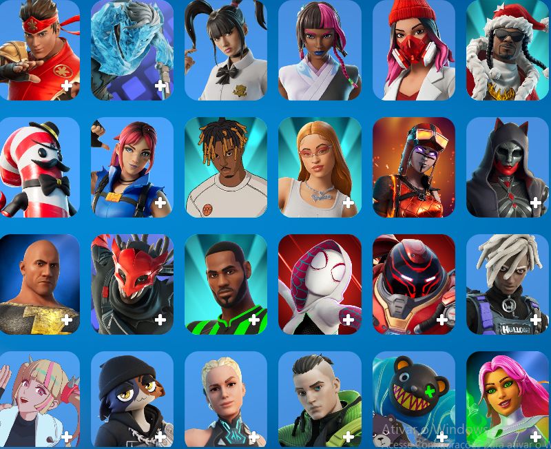 CONTA FORTNITE COM VARIAS SKIN, ACOMPANHA 3,400VBUCKS