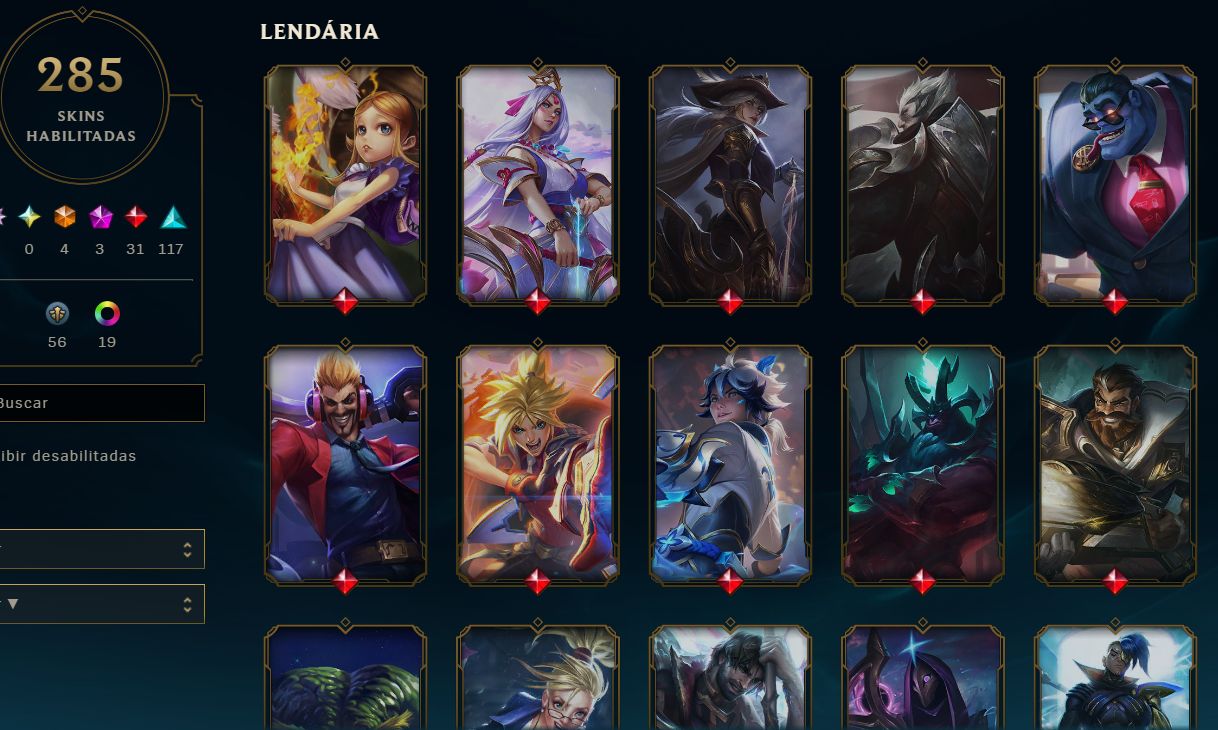 Conta LoL 221 Skins | RARA: Ahri K/DA Prestígio (2022) + 4 Ultimates