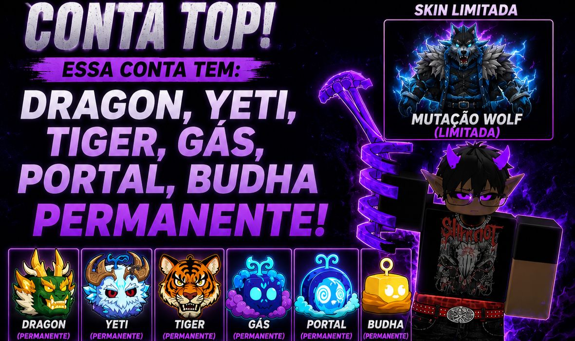 CONTA BLOX FRUITS! CONTA BLOX FRUITS LEVEL MÁXIMO