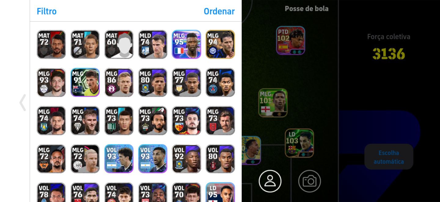 CONTA EFOOTBALL | KONAMI ID | YAMAL 102 + AGUERO 103 + PEPE 105 | ELENCO TOP